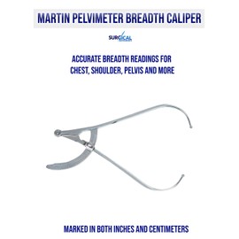 SURGICAL ONLINE Martin Breadth Caliper, 20Premium Quality Stainless Steel, Accurate Readings by SURGICAL ONLINE - 20x 0.5X 6"