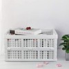 Asking 30 L Plastic Collapsible Storage Basket Folding Crate, Set