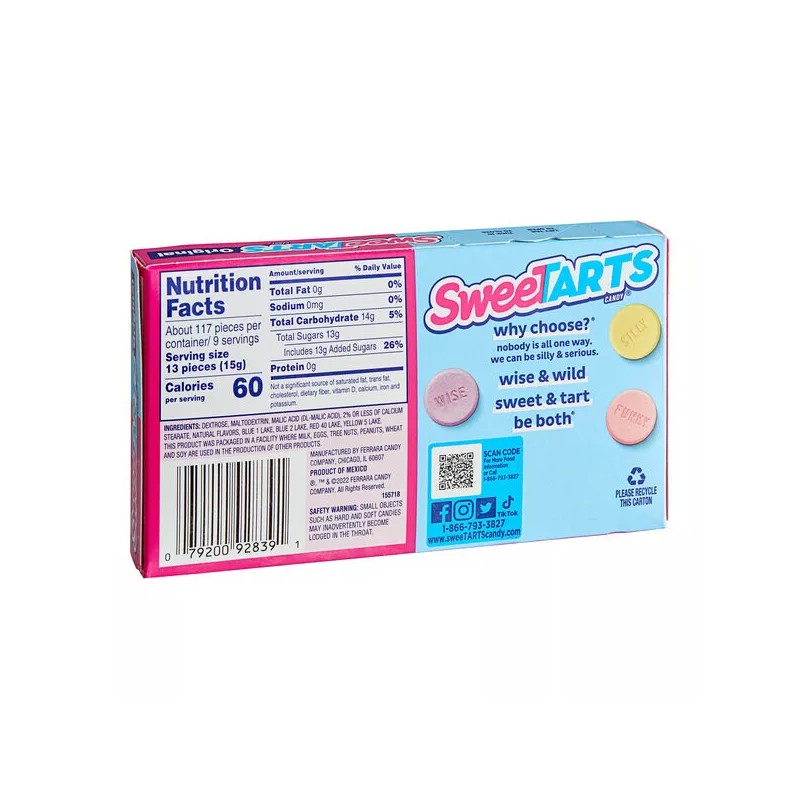 SweeTarts Original Candy 5 oz. Box - 10/Case - 5