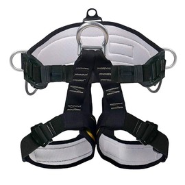 X XBEN Thicken Climbing Harness, Protect Waist Safety Harness Gear, Wider Half Body Harness for Roofing Fire Rescuing Rock Climbing Rappelling Tree Climb