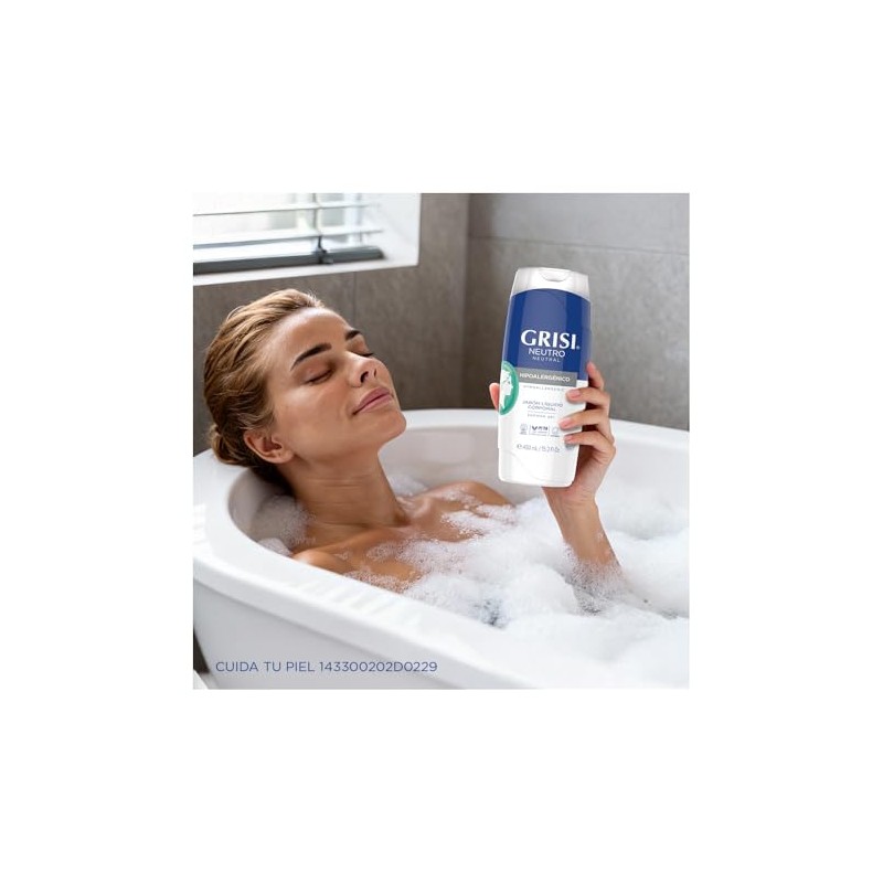 GRISI Shower Gel Neutro, 800 ml Jabón Líquido Corporal Hipoalergénico