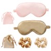 Pack of 2 Silk Adjustable Sleeping Masks, Adjustable Eye Mask,
