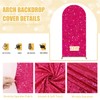 FUHSY Wedding Arch Cover 7.2 FT Sequin Arch Stand Covers