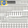 GOLKNHA 164 PCS Polished Stainless Steel Engine Bolt Screw Kit