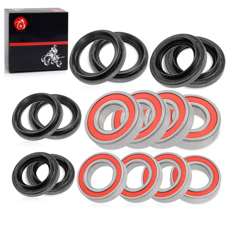 Front Rear Wheel Bearing Seals Kits 2005-2013 For Yamaha Rhino