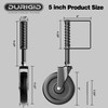 DURIGID 5” Spring Loaded Gate Caster Heavy Duty Gate Wheels