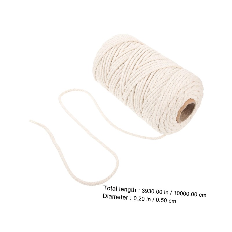 Operitacx 1roll Cotton Macrame Rope Multi-function Tapestry Cord for Weaving