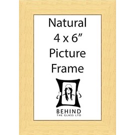 Behind The Glass - Handmade Natural Brown Wooden Picture Frame - 4x6 - Preserve and Showcase Your Memories with Elegance