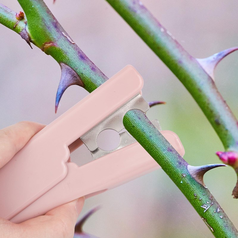 lasuroa Rose Thorn Stripper Tool, Pink Rose Stem Stripper Remover
