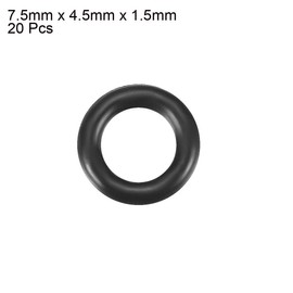 uxcell NBRO Ring Nitrile Butadiene Rubber Inner Diameter 4.5mm Width 1.5mm Black 20pcs