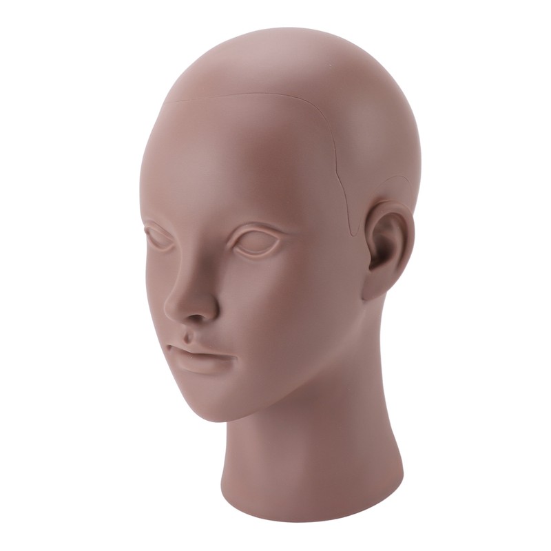 Female Bald Head Mannequin PVC Soft Rubber Human Skin Texture