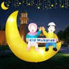 Dawdix 5FT Ramadan & Eid Mubarak Inflatable Decorations with LED