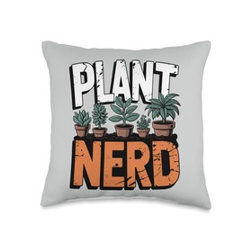 Plant Nerd Urban Gardener Succulent Echeveria Gardening Gift Throw Pillow