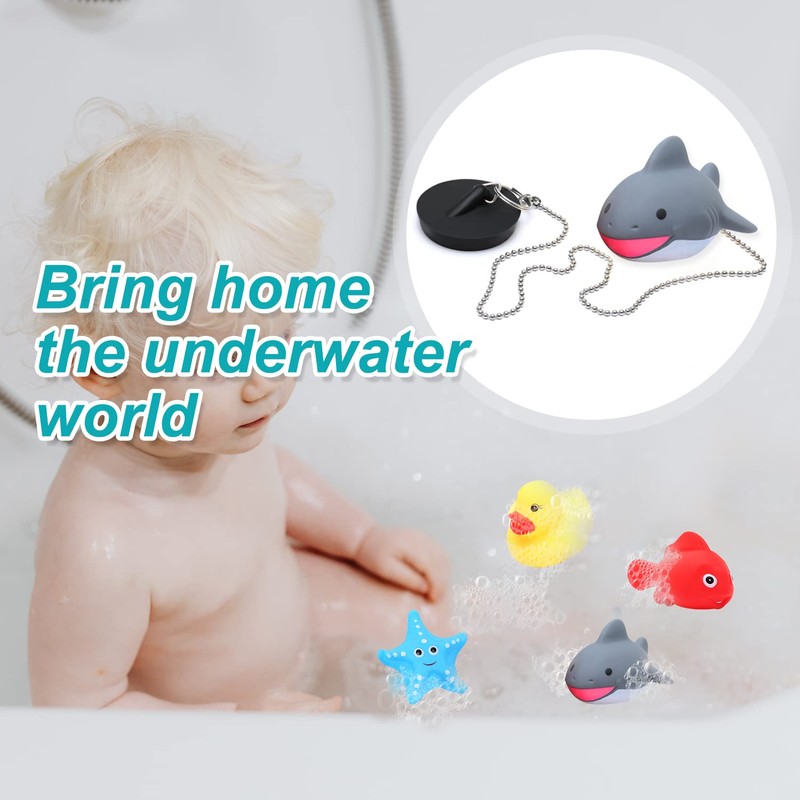 MAIXINNEW Bath Plug with Chain 45mm, Rubber Floating Bath Tub