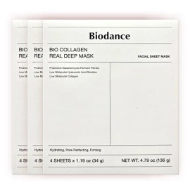 Biodance Bio Collagen Real Deep Mask 1.19g x 4 sheets x 3 boxes / 바이오 콜라겐 리얼 딥 마스크 1.19g x 4매입 x 3박스