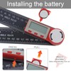 Smgda Digital Angle Finder, 200mm/7 Inch Digital Inclinometer Protractor, Internal