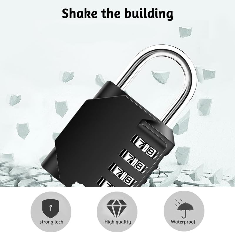 Youery Pack of 2 Padlock Combination Lock, 4 Digit Combination