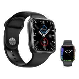 Reloj Inteligente T500 Ultimate Smartwatch Para Mujer Y Hombre Con Asistente De Voz Pantalla Táctil Bluetooth Llamadas Deportes Sensor De Ritmo Cardiaco ISDEWATCH Negro