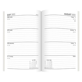 A5 Week To View Academic Diary 2025-2026 Mid Year Case bound School Planner Organizer mid year planner school .college teacher office (Purple)