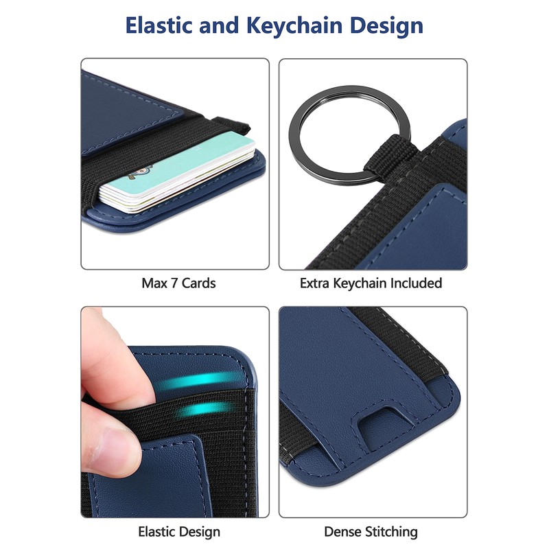 ExtreLife Magnetic Card Wallet Holder with Magsafe, Navy Blue