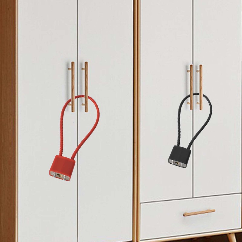 Pack of 2 Cable Lock with Key, Robust Padlock with