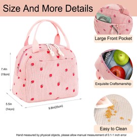 Binoster Lunch Bag for Women Insulated Cooler Bag Lunch Bag for Adults Kids Lunch Box Tote Cute Girls Ladies Lunch Bags for Work School Picnic Travel Beach
