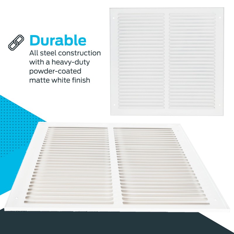 EZ-FLO 61627 Return Air Grille, white