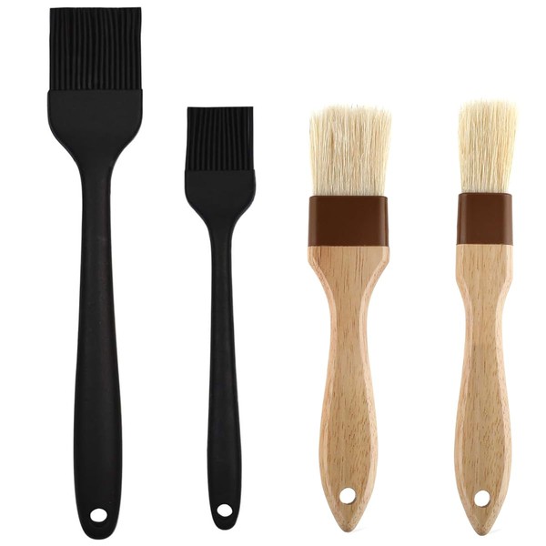 4 Pack Pastry Brush-Basting Brush Pastry Brushes for Baking, Silicone