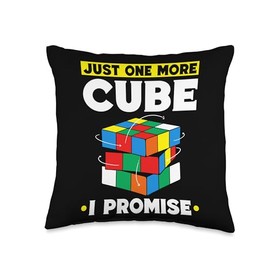 Cubing Lover Just One More Cube I Promise Speed Cubing Throw Pillow