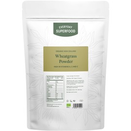 Everyday Superfood Organic New Zealand Wheatgrass Powder, High Vitamins, Perfect in Juice and Smoothies (190g)