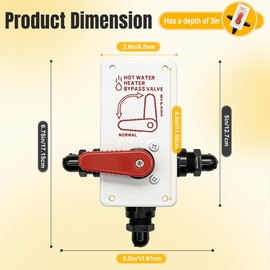 RV Hot Water Heater Bypass Diverter Valve 94228 Leak-Resistant