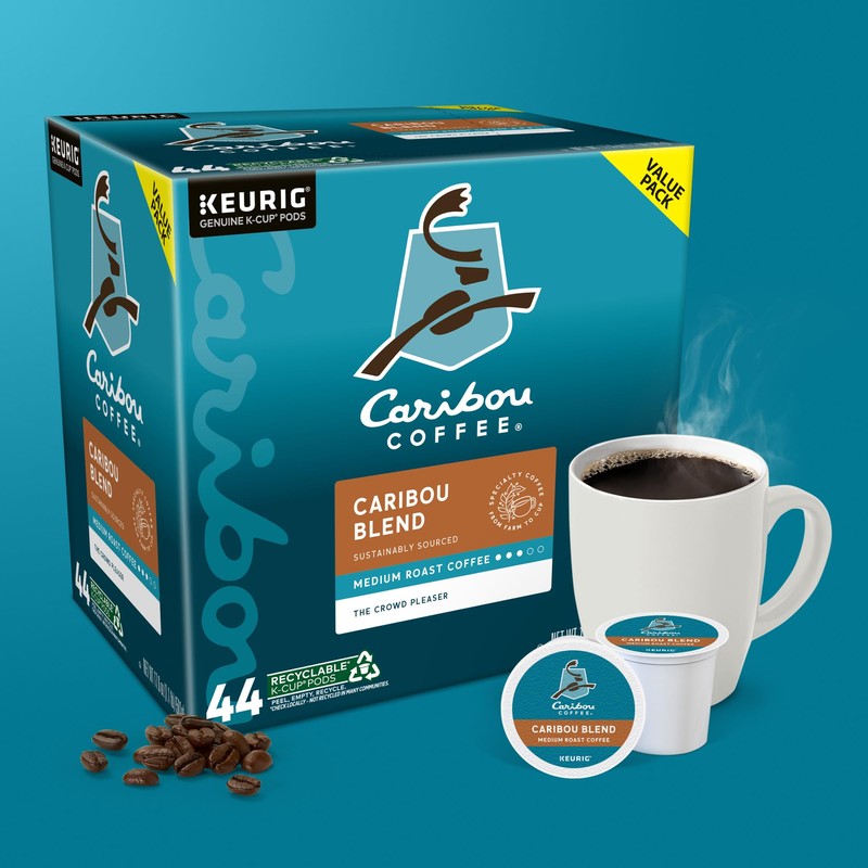 Caribou Coffee Caribou Blend Keurig Single-Serve K-Cup Pod, Medium Roast