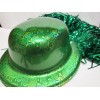 24 Sombrero Bombin Peluca Metalica Color Fiesta Glow Color