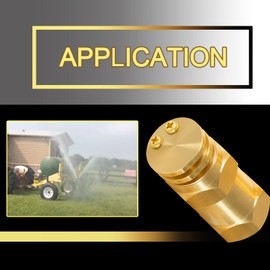 YMT Boomless Sprayer Nozzle 6540-1 Boomless Spray Nozzle 1/2" FPT Orifices #5 2.0 GPM 40 PSI (90° & 180° Caps Included)