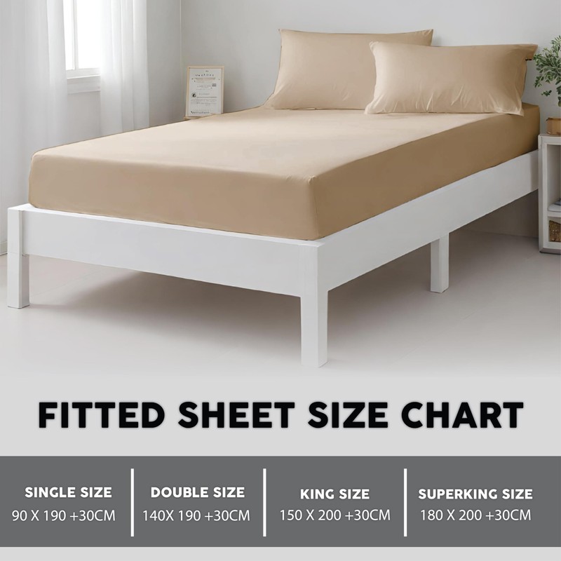 funky gadgets king size Deep fitted sheets Beige 100% egyptian