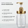 Amolliar Plastic Mason Jar Soap Dispenser with Pump Lid,16OZ Refillable