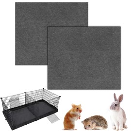 TABABAO Disposable Guinea Pig Cage Liners, 30pcs Disposable Small Animal Cage Liners, Odor Absorb Pet Cage Liners for Ferrets Bunnym Rabbits Hamsters Chinchilla Small Animals, 20 x 16.5 inch, Grey