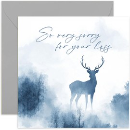 So Very Sorry For Your Loss Greeting Card for Friends and Family, Loss of Husband Dad Brother Grandad, Bereavement Condolences Gifts - Blank Inside with Envelope