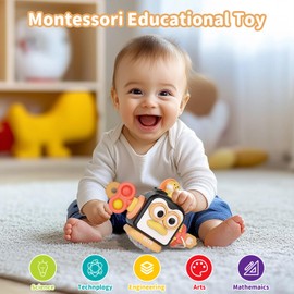 Montessori Toys for 1 Year Old, Sensory Toys for Toddlers 1-3, Travel Activities Busy Cube, Baby Gifts for 12 18 Month, Motor Skills Educational Learning Toys