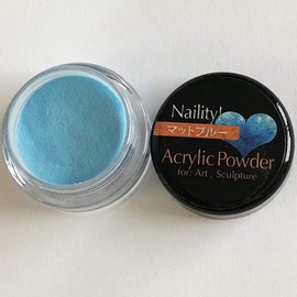 Narity! Nail Powder Acrylic Color Powder Matte Blue 0.1 oz (3 g)