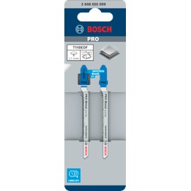 Bosch 2 x Pro Metal Curve T118EOF Jigsaw Blade (for Sheet Steel, Sheet Steel, Length 83 mm, Professional Accessories Jigsaw)