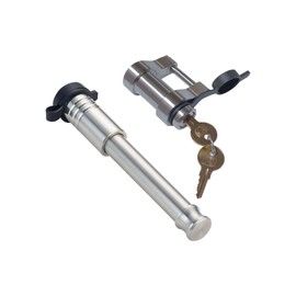 InfiniteRule Security 61413 | 2 Pack Mixed 2.5, Keyed Alike, Trailer Latch Lock for Up to 1-1/8" Wide Trailer Coupler Latch - (11/16" Depth) - Includes Lock for 2.5" Receiver