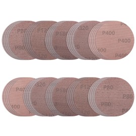 VIBRATITE Pack of 50 Mesh Sanding Discs 125 mm Velcro, 80/120/180/320/400 Grit, Mesh Sandpaper for Wood, Spatula, Plastic, Varnish, Dust-free Sanding