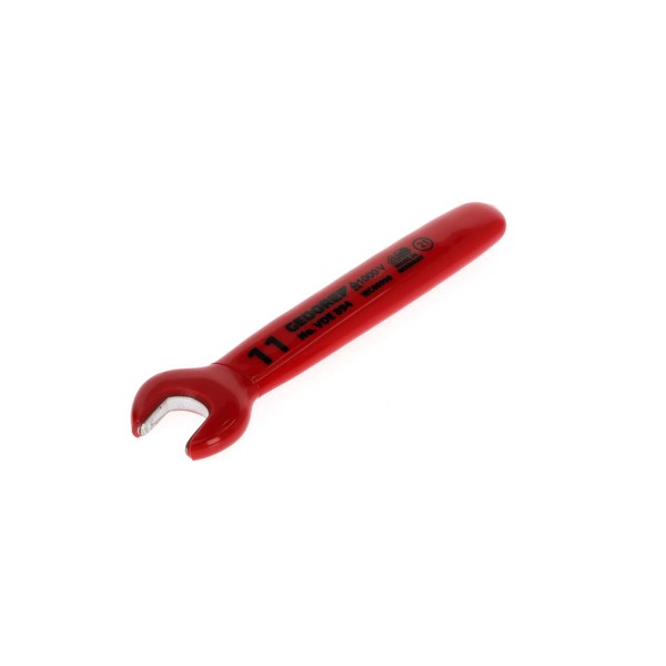 GEDORE VDE Single Open-Ended Spanner, 11 mm, High-Quality Vanadium Steel,