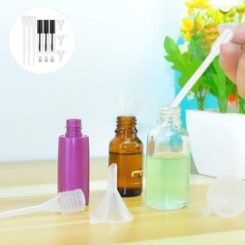 9 Piezas 10 Ml de Rímel Vacío Botella de de para Pesta?as para Cosméticos de Bricolaje Aceite de Ricino (Botella de 3 X 10 Ml +3 X Embudo +3 X Gotero) Gotero Pestañas