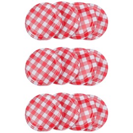 Luxshiny 40 Pcs Regular Mouth Canning Lid, Reusable Mouth Jar Lids Replacement for Canning Mason Jars (Red and White)