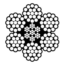 1/2" Stainless Steel Wire Rope Cable 6x19 IWRC Type 304 (50 Feet)