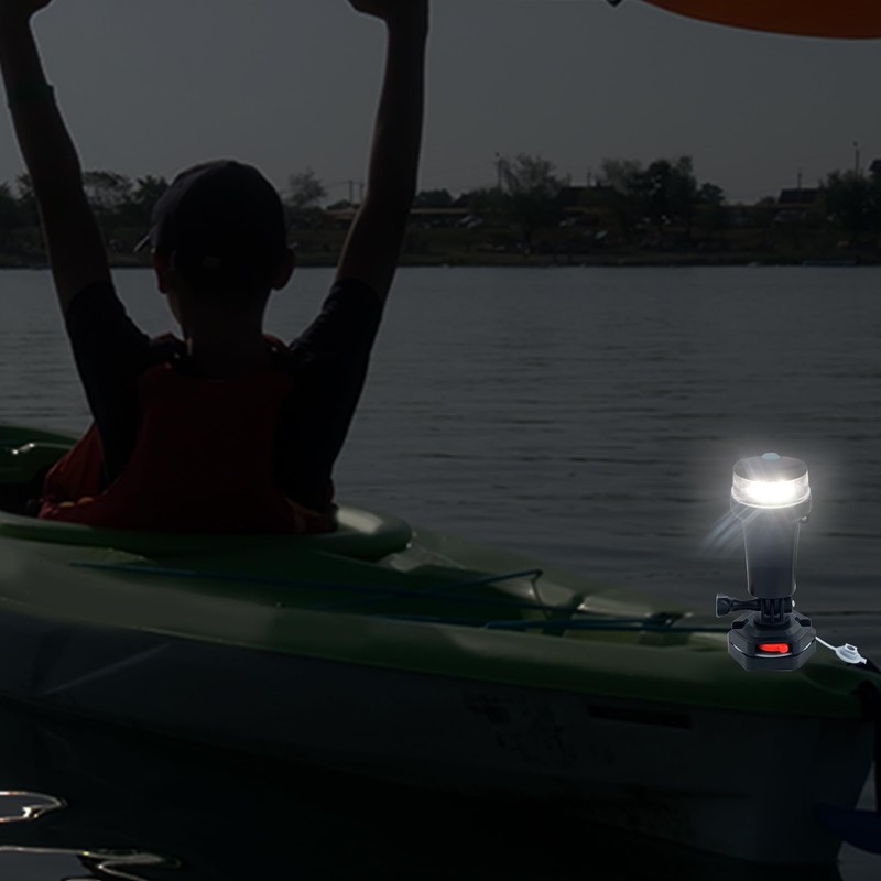 Besramtic Boat Navigation lights LED Battery Powered with Swivel Multiple