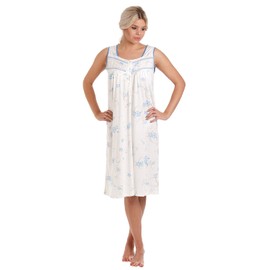 Lady Olga Ladies Sleeveless 0103 Nightie Blue 18/20