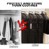 JCBZAMZ Black 42"Garment Bags for Hanging Clothes,4 Pcs Suit Cover